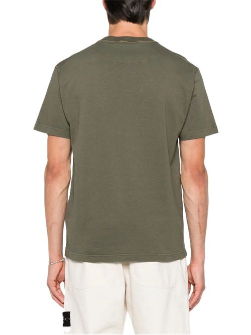 Stone Island T-shirt con applicazione Compass Stone Island | K2S152100029S0057V0154 MILITARY GREEN